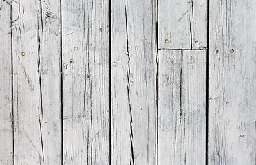 Image showing Weathered white wood