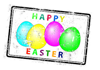 Image showing Happy Easter Greeting  rubber stamp stamp