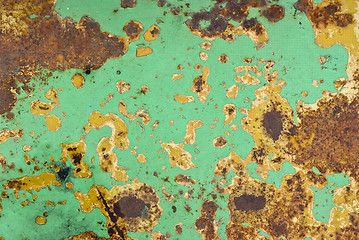 Image showing texture of rusty painted metal