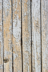 Image showing background of weathered white painted wood