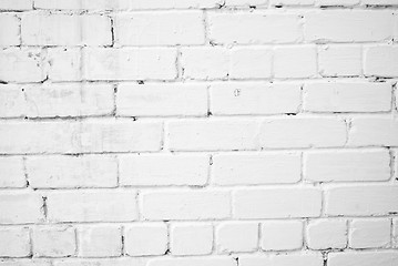 Image showing White brick wall