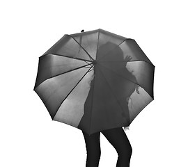 Image showing girl with umbrella