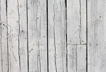 Image showing Weathered white wood