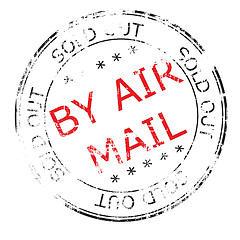 Image showing by air mail grunge stamp vector illustration