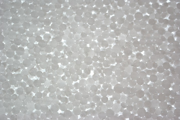 Image showing The close-up of a porous white surface