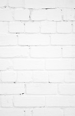 Image showing White brick wall