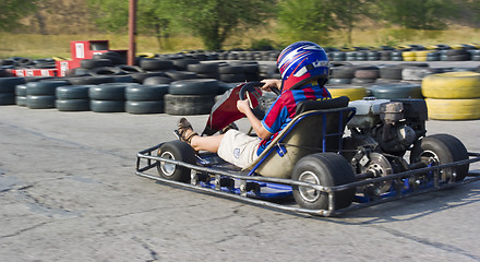 Image showing qualifying rounds of children's sport races