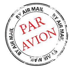 Image showing par avion grunge stamp vector