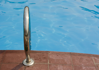 Image showing Beautiful refreshing blue swimming pool water