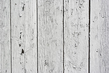 Image showing background of weathered white painted wood