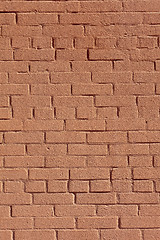 Image showing Background with old red painted brick wall