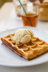 Image showing Delicious waffle