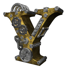 Image showing steampunk letter y