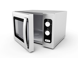 Image showing Silver microwave oven