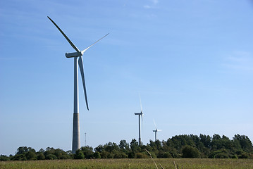 Image showing Wind turbines