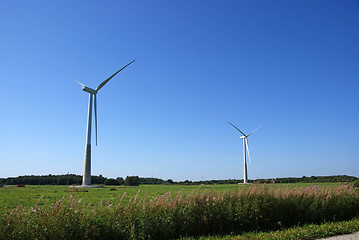 Image showing Wind turbines