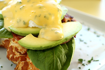 Image showing Eggs Benedict Avocado