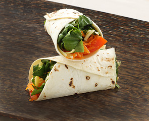 Image showing Vegetarian Wraps