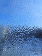 Image showing water drops and frost texture