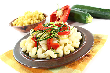 Image showing Pasta with vegetables