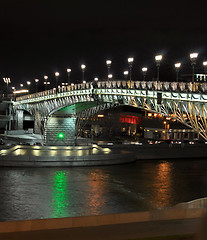 Image showing Night view to the Patriarchal bridge