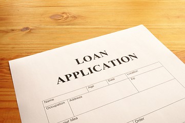 Image showing loan application