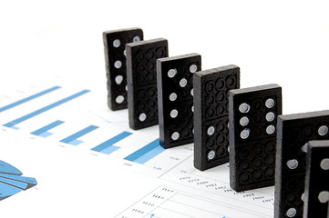 Image showing dominoes on chart