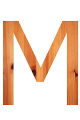 Image showing wood alphabet M