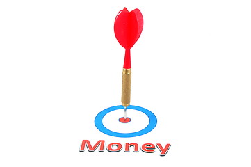 Image showing money concept with dart arrow