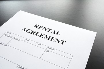 Image showing rental agreement