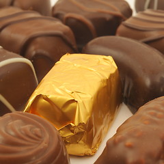 Image showing chocolate truffles in a box