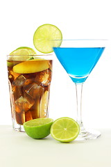 Image showing cocktail with blue Curacao