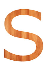 Image showing wood alphabet S