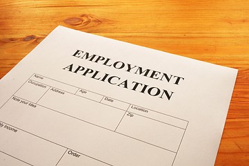 Image showing employment application