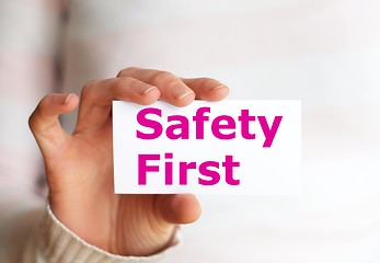 Image showing safety first