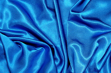 Image showing blue satin background