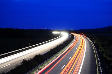 Image showing night traffic motion