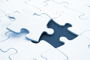 Image showing abstract jigsaw puzzle background