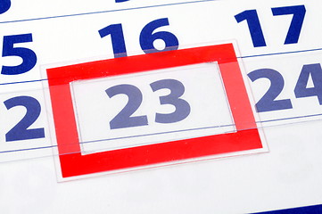 Image showing 23 calendar day