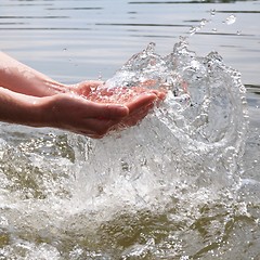 Image showing hand an water