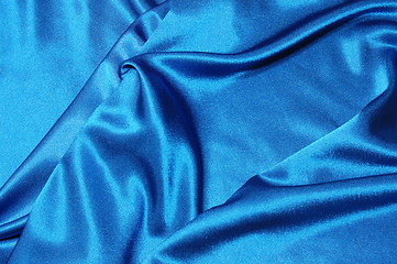 Image showing blue satin background