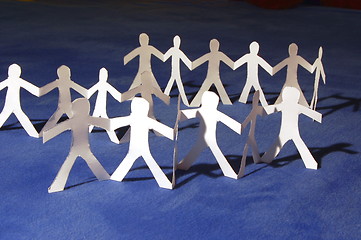 Image showing paper people having a party