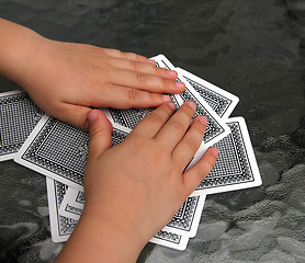 Image showing  young player hands