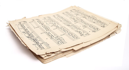 Image showing old music sheets