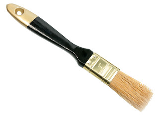 Image showing Single brush with black wood handle