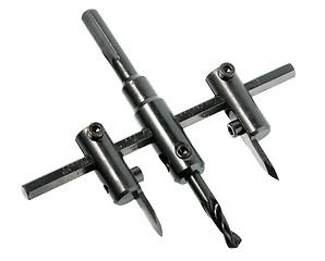 Image showing Single metallic auger nib for wood