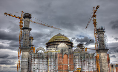 Image showing Construction of a mosque