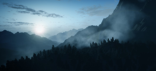 Image showing early morning mountain