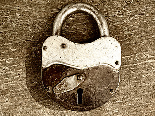 Image showing old rusty padlock