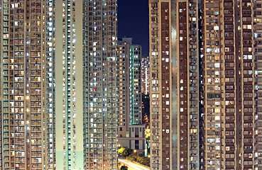 Image showing Hong Kong public housing apartment block 